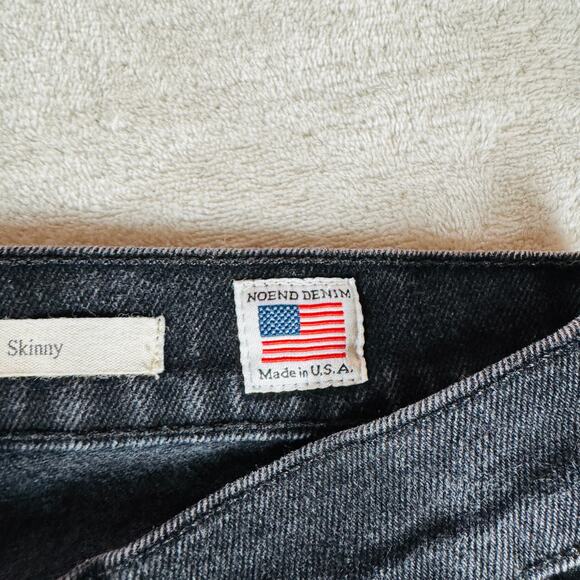 NoEnd Jeans Women's 31x28 Black Denim Skinny Straight Leg Mid Rise USA Comfort‎ - Picture 4 of 13